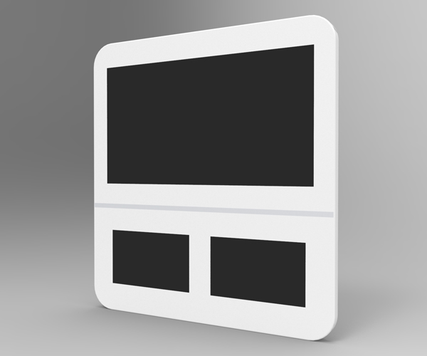 壁挂三屏广告机